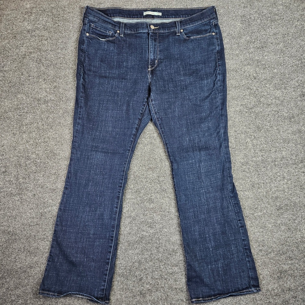 Levis Classic Bootcut Jeans Women's 20W Dark Wash Stretch Denim Blue High Rise